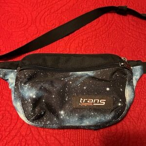 Jansport Trans Black and Blue Starry Belt Bag